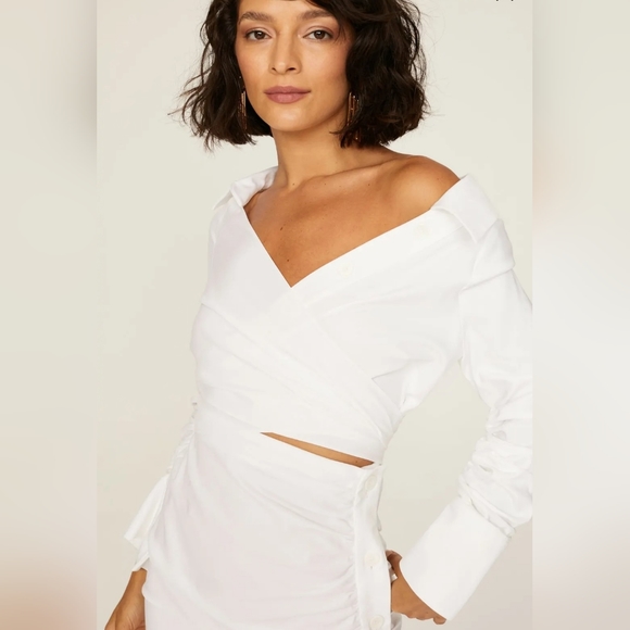 💜Sergio Hudson Asymmetrical Button Up Dress💜 - Picture 4 of 12